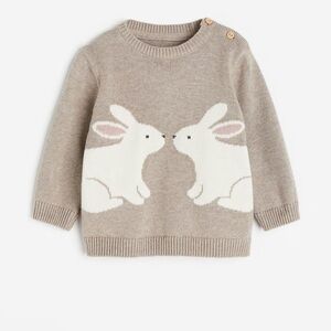 H&M Toddler Bunny Knit Sweater Sz 2T